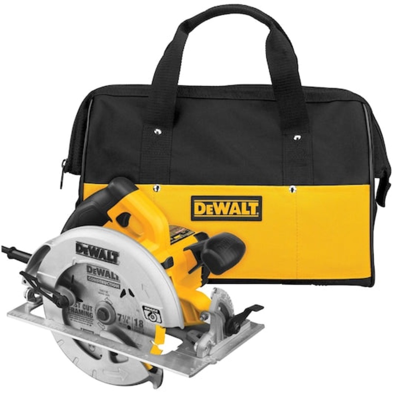 DEWALT 7-1/4-Inch Circular Saw with Electric Brake, 15-Amp, Corded