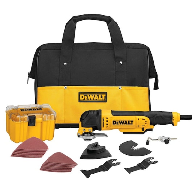 DEWALT Oscillating Tool Kit, Corded, 3-Amp, 29 Pieces