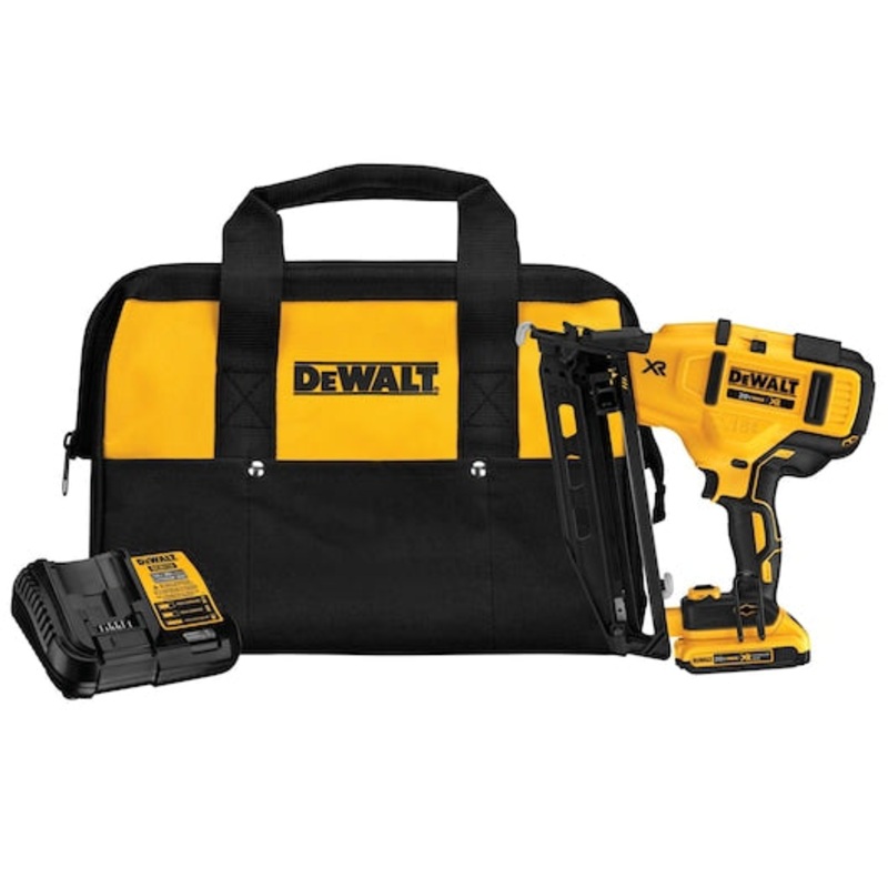 DEWALT 20V MAX* XR 16 Guage Angled Finish Nailer - Kit