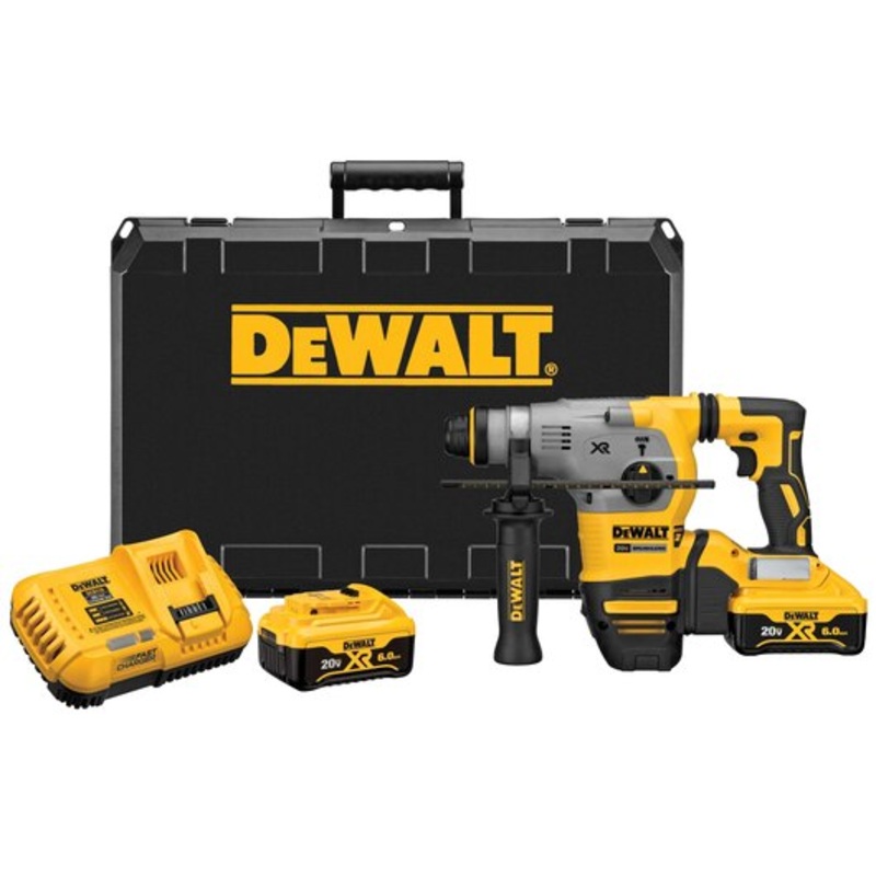DEWALT 20V MAX* XR Brushless Cordless 1-1/8 in. SDS PLUS L-Shape Rotary Hammer Kit