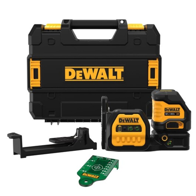 DEWALT 20V MAX* XR Cordless Cross Line Green Laser (Tool Only)