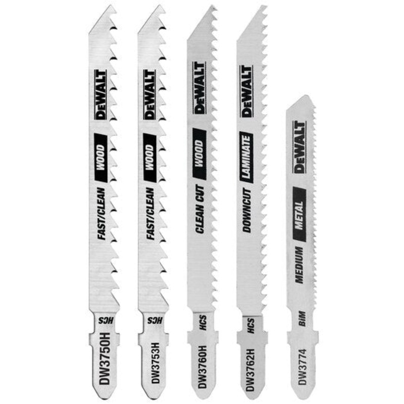 DEWALT Jigsaw Blades Set, T-Shank, 5-Piece