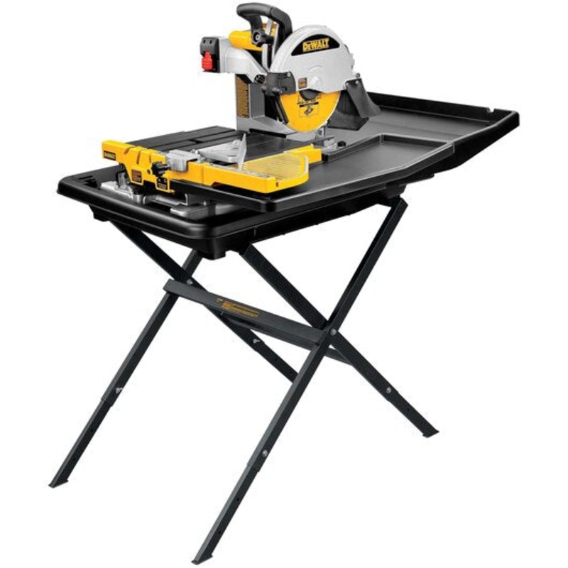 DEWALT Wet Tile Saw with Stand, 10-Inch