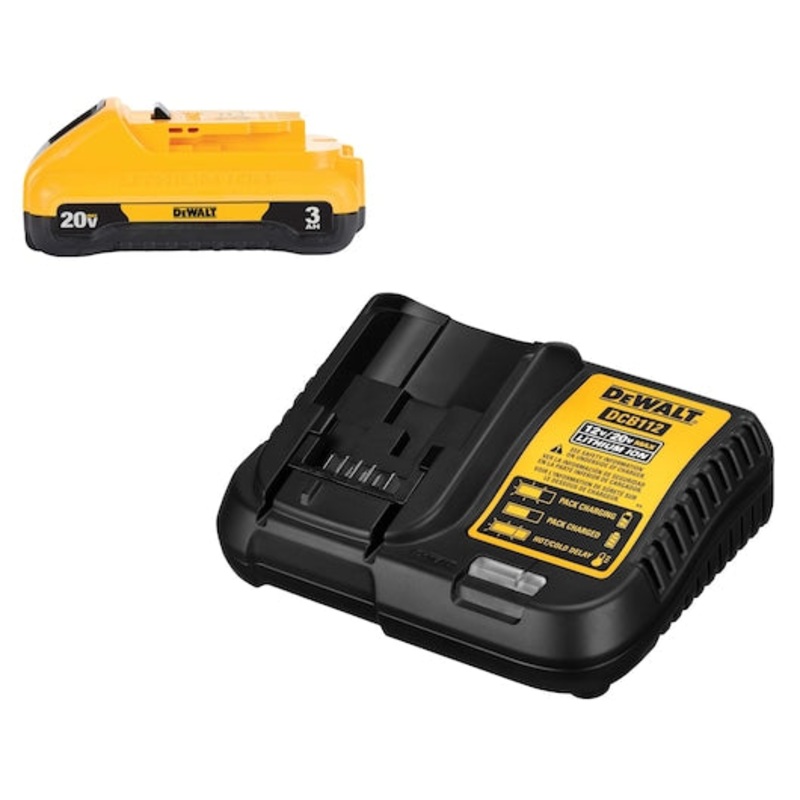 DEWALT 20V MAX* Battery Pack with Charger, 3-Ah