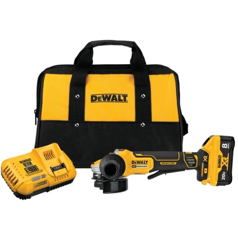 DEWALT 20V MAX* XR 4-1/2" - 5" Switch Small Angle Grinder Kit