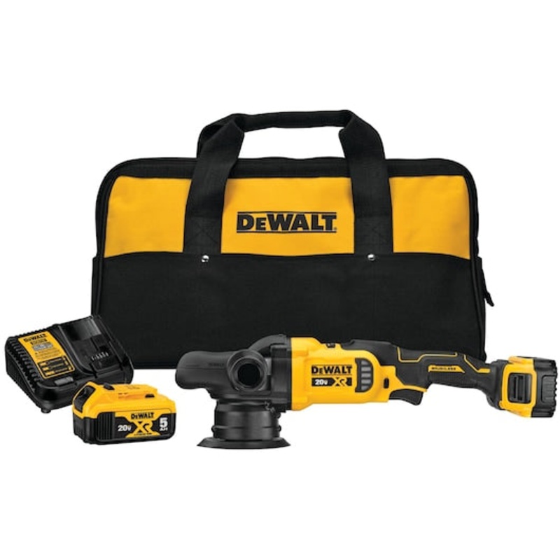DEWALT 20V Max Xr Cordless Polisher Kit, Variable-Speed, Random Orbit, 5-Inch