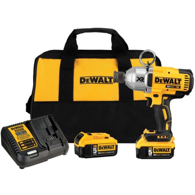DEWALT 20V MAX* XR High Torque 7/16" Impact Wrench with Quick Release Chuck Kit (5.0Ah)