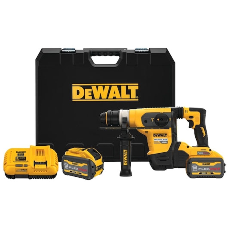 DEWALT 60V MAX* 1-1/4 In. Brushless Cordless SDS PLUS Rotary Hammer Kit