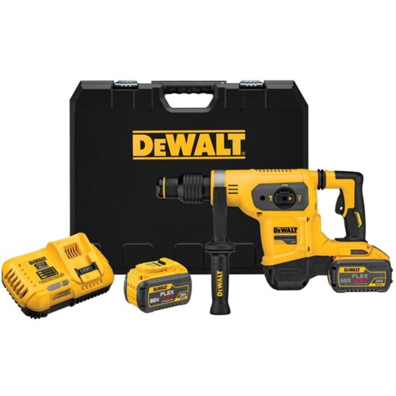 DEWALT 60V MAX* XTREME Cordless Brushless 1-9/16 in SDS Max Rotary Hammer Drill Kit (2) FLEXVOLT Lithium Ion Batteries with Charger
