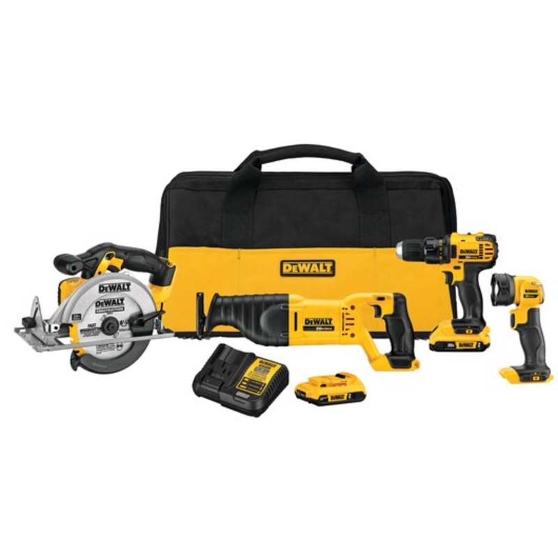 DEWALT 20V Max Combo Kit, Compact 4-Tool
