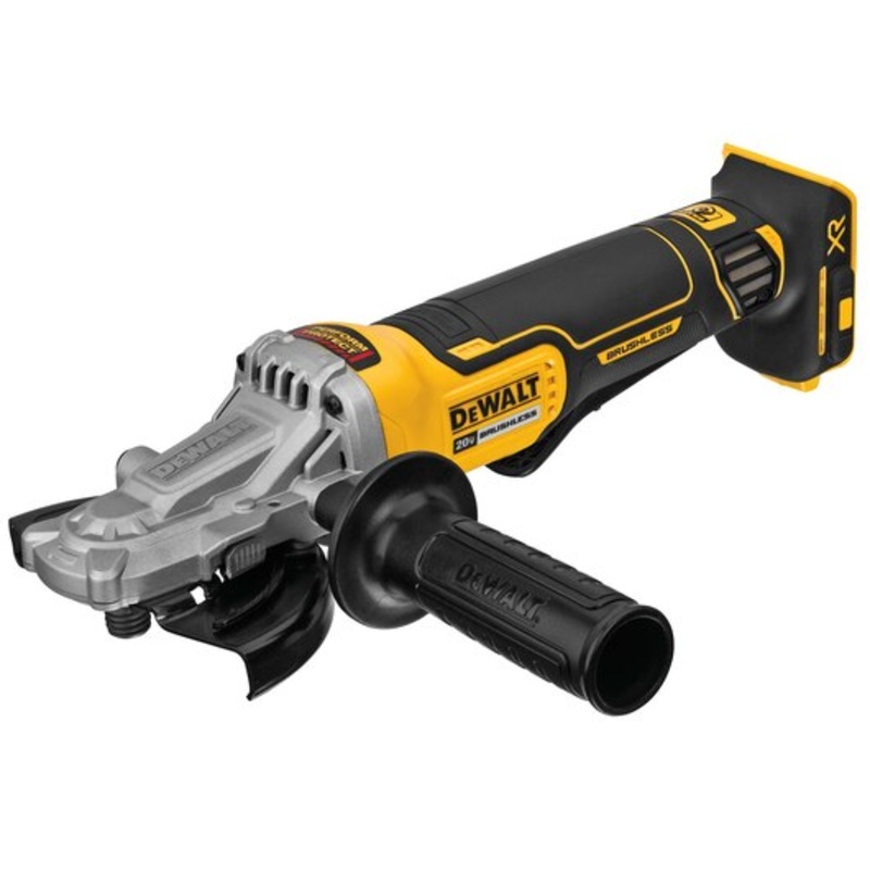 DEWALT 20V MAX* XR 5 in. Flathead Paddle-Switch Small Angle Grinder with KICKBACK BREAK (Tool Only)
