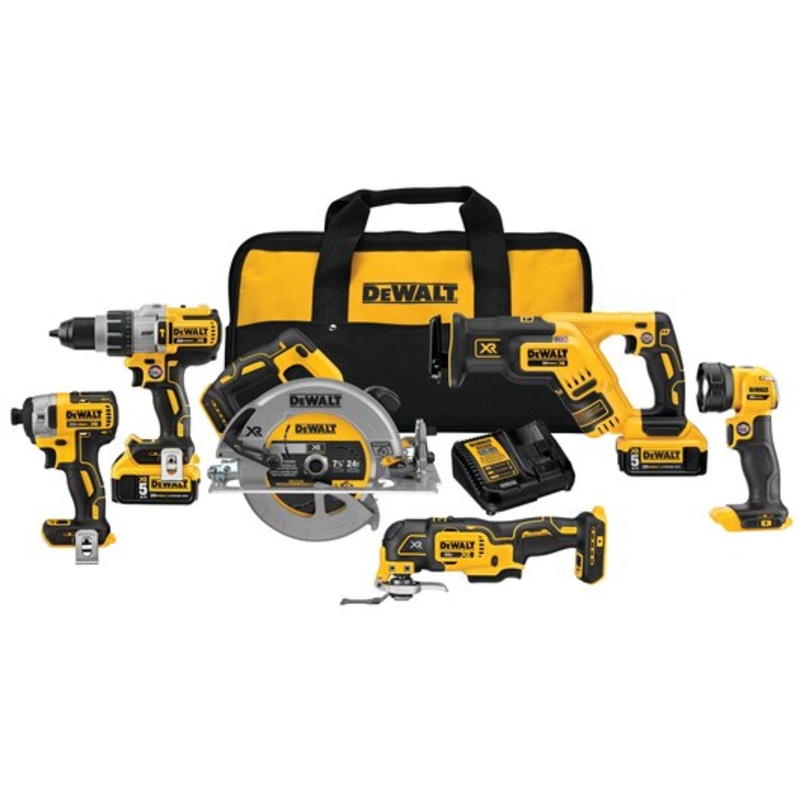 DEWALT 20V MAX* XR Brushless Combo Kit, Premium 6-Tool