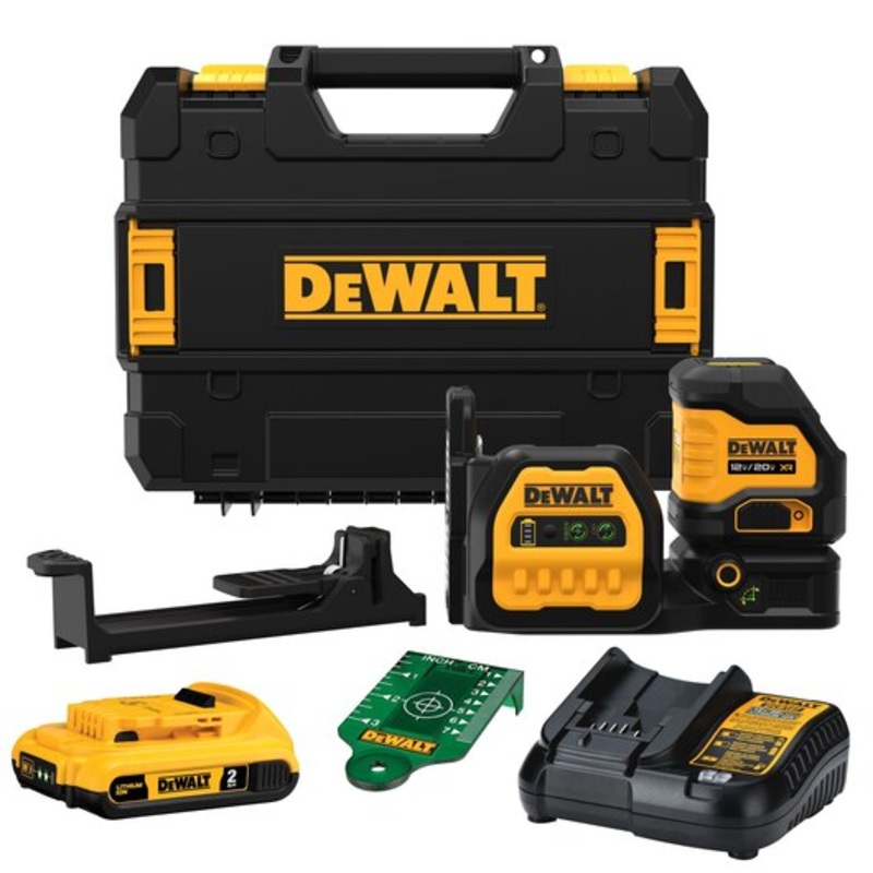 DEWALT 20V MAX* XR Cordless Cross Line Green Laser Kit