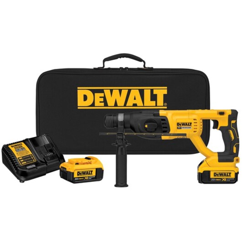 DEWALT 20V MAX* XTREME Cordless Brushless 1 in SDS+ Rotary Hammer Drill Kit (2) Lithium Ion Batteries with Charger