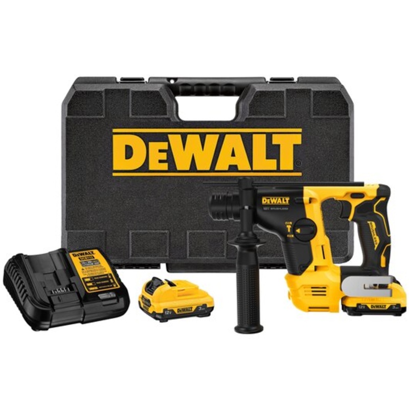 DEWALT XTREME 12V MAX* 9/16 in. Brushless Cordless SDS PLUS Rotary Hammer Kit