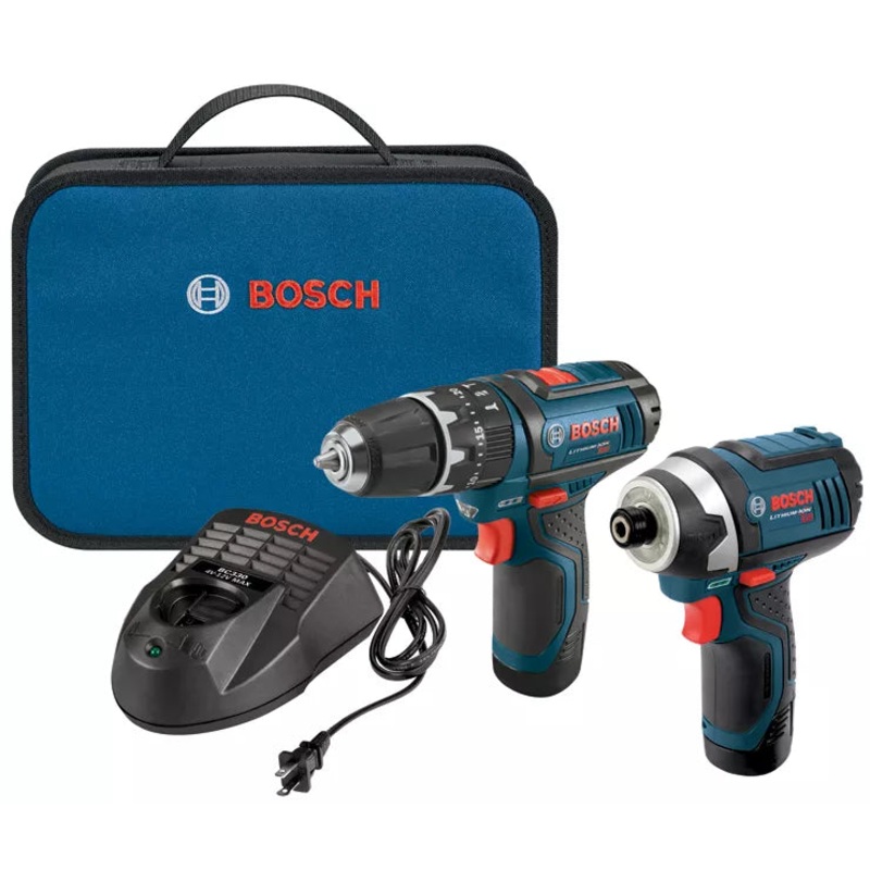 BOSCH 12V MAX 2-Tool Combo Kit w/ 3/8" Hammer Drill/Driver & Impact Driver