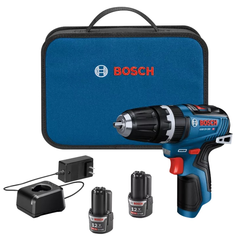BOSCH 12V MAX 3/8" Hammer Drill/Driver Kit