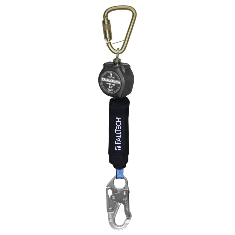 FALLTECH 6' DURATECH Mini Class 1 Personal SRL-P w/ Steel Snap Hook, Includes Steel Dorsal Connecting Carabiner