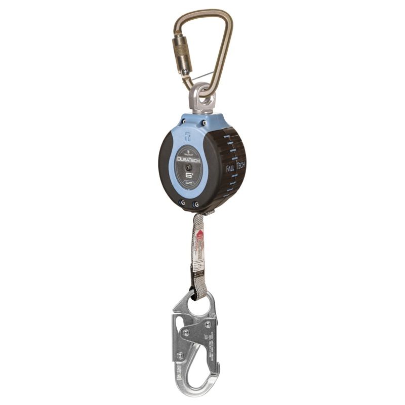 FALLTECH 6' DURATECH Personal SRL w/ Steel Snap Hook, Includes Steel Dorsal Connecting Carabiner