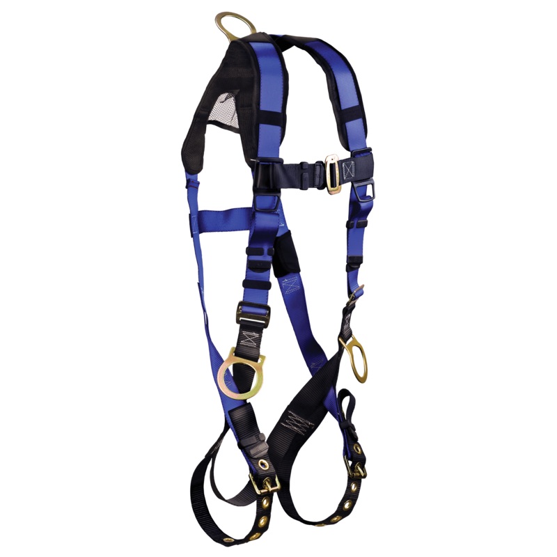 FALLTECH Contractor Plus 3D Standard Non-Belted Full Body Harness, Tongue Buckle Leg Adjustment