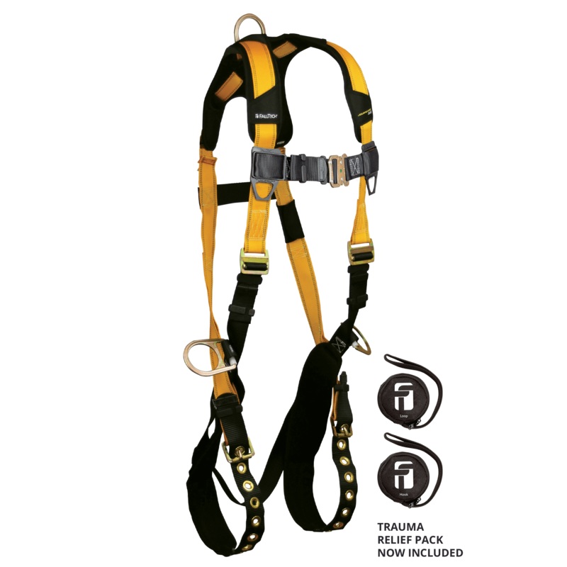 FALLTECH JOURNEYMAN FLEX Steel 3D Standard Non-Belted Full Body Harness, Tongue Buckle Leg Adjustment