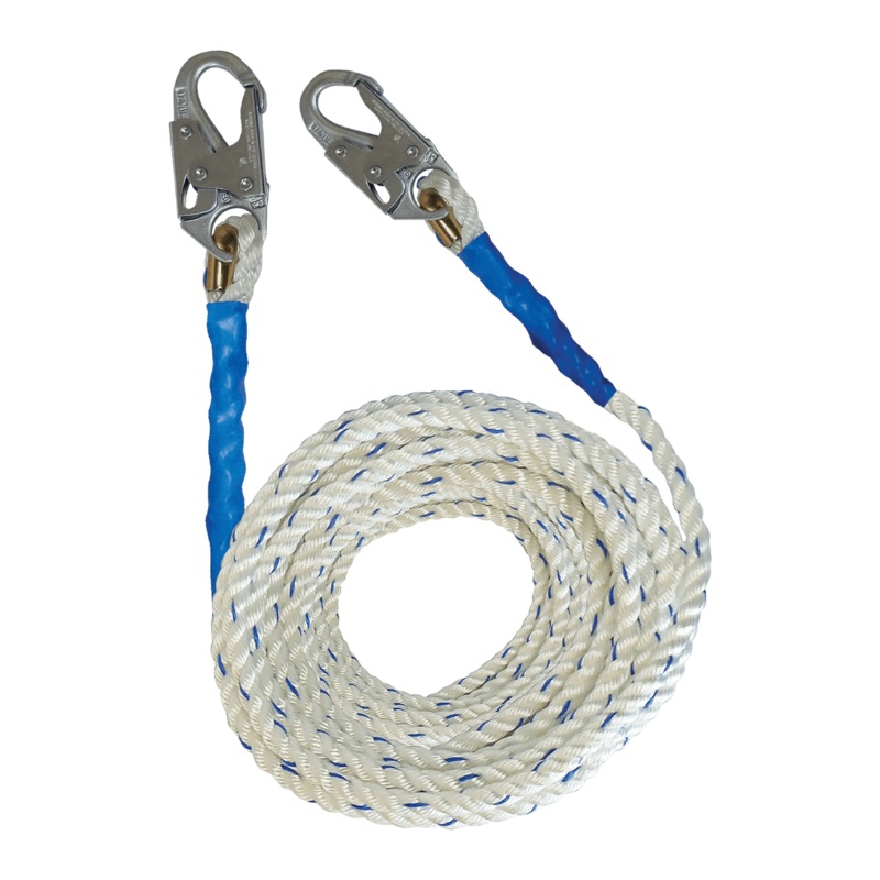 FALLTECH Premium Polyester Blend Vertical Lifeline w/ Double-Hooks