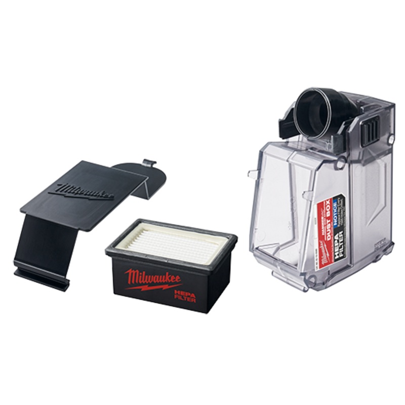 MILWAUKEE M12 HAMMERVAC Universal Dust Extractor Dust Box, Filter, & Lid