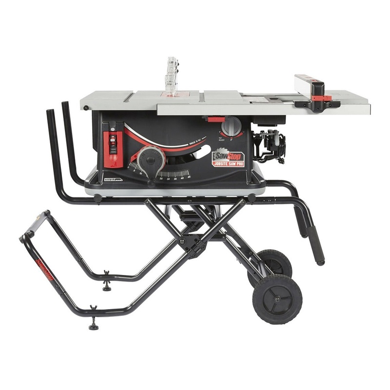SAWSTOP Jobsite Saw Pro JSS 1.5HP 120V 60Hz, Cart & Dust Guard