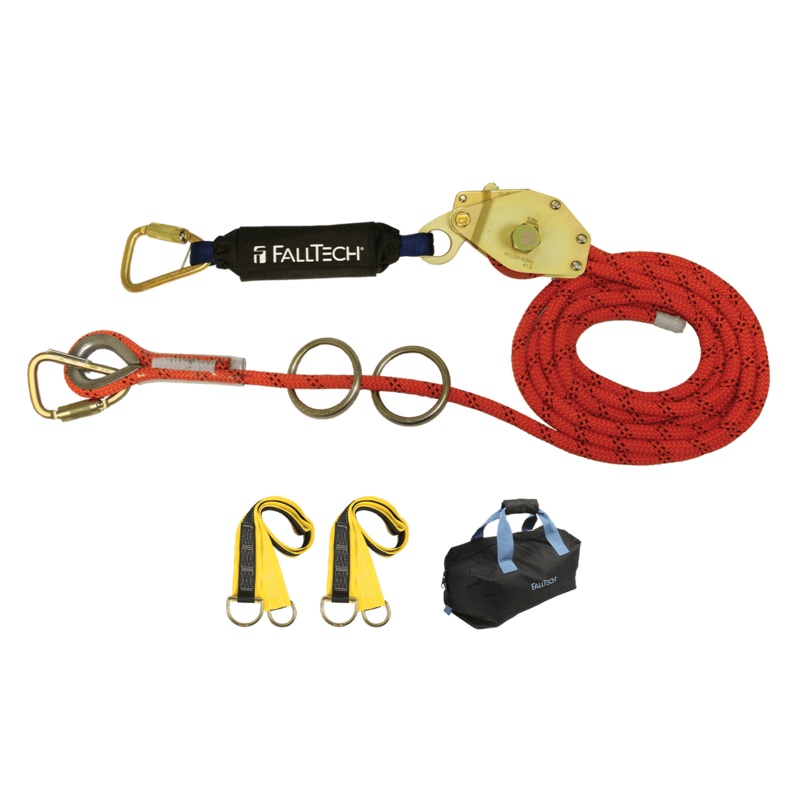 FALLTECH 30' Temporary Rope HLL System; 2-Person w/ Kernmantle Rope