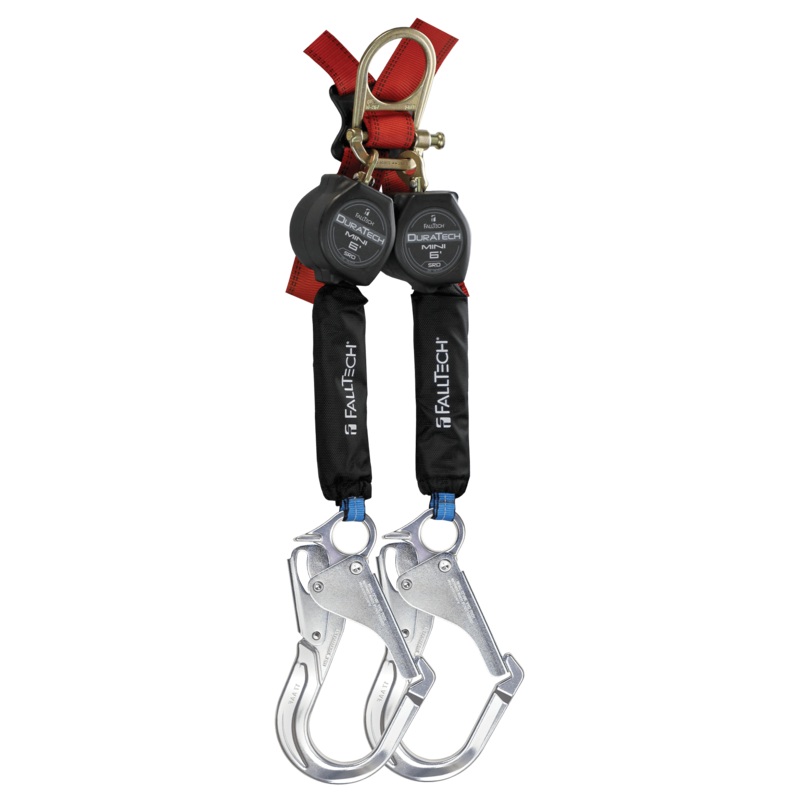 FALLTECH 6' DURATECH Mini Class 1 Personal SRL-P w/ Aluminum Rebar Hooks, Includes Triple-Lock Steel Dorsal Connector