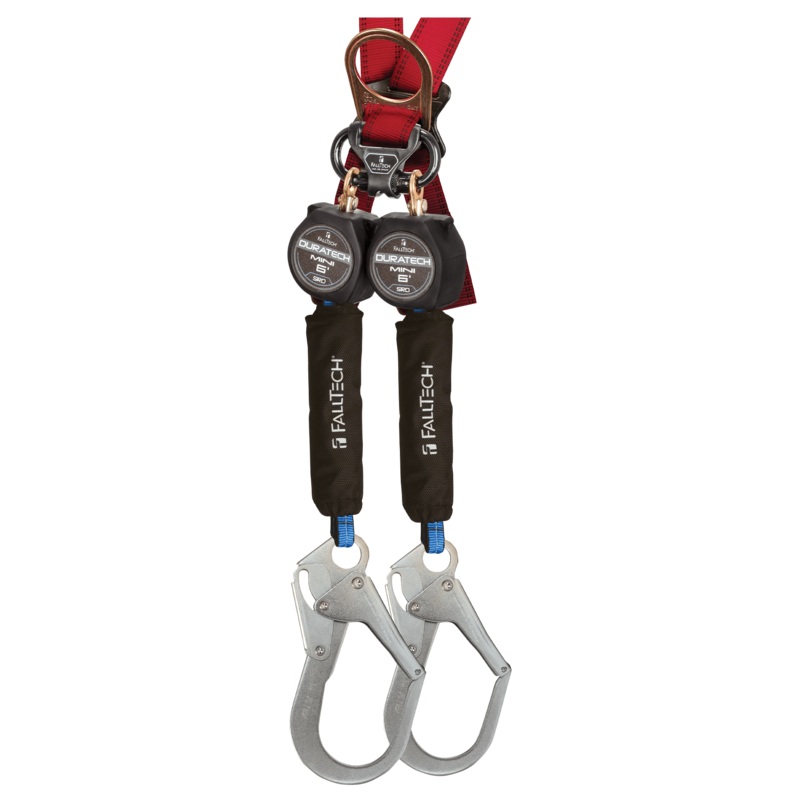 FALLTECH 6' DURATECH Mini Class 1 Personal SRL-P w/ Steel Rebar Hooks, Includes Steel Dorsal Connecting Carabiner