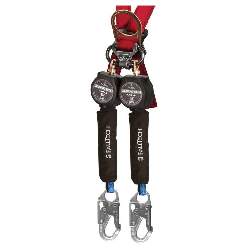 FALLTECH 6' DURATECH Mini Class 1 Personal SRL-P w/ Steel Snap Hooks, Includes Steel Dorsal Connecting Carabiner