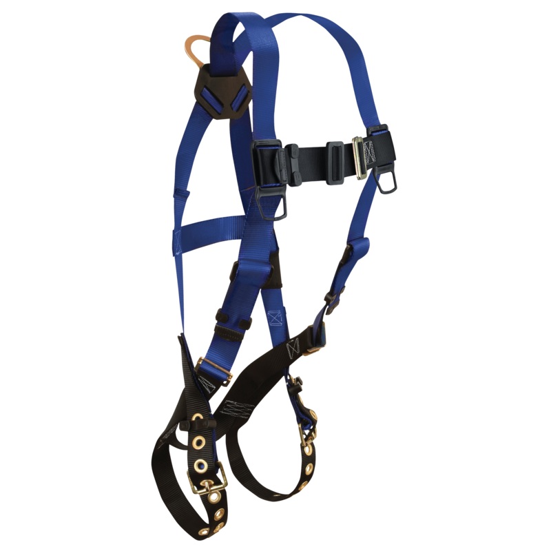 FALLTECH Contractor 1D Standard Non-Belted Full Body Harness, Tongue Buckle Leg Adjustment