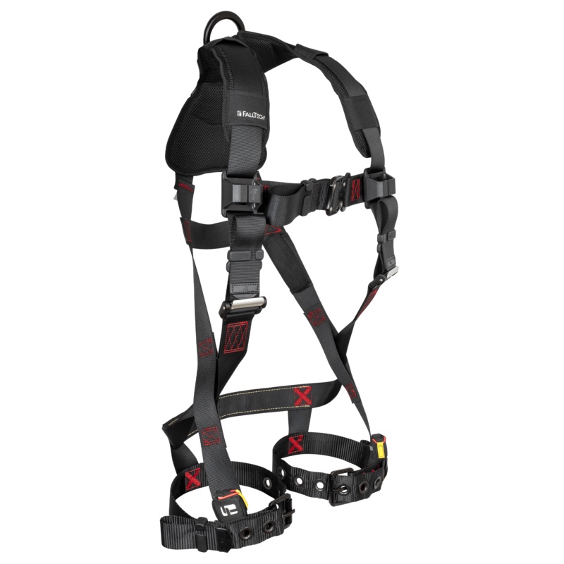 FALLTECH FT-IRON 1D Standard Non-Belted Full Body Harness, Tongue Buckle Leg Adjustment