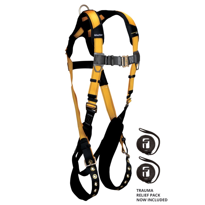 FALLTECH JOURNEYMAN FLEX Steel 1D Standard Non-Belted Full Body Harness, Tongue Buckle Leg Adjustment
