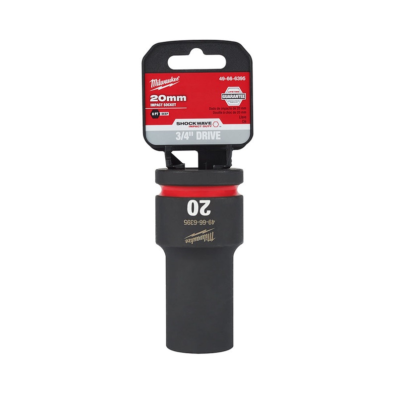 MILWAUKEE SHOCKWAVE Impact Duty 3/4" Drive 20MM Deep 6 Point Socket