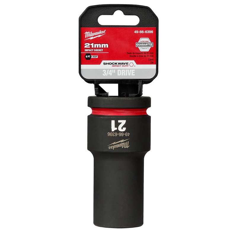 MILWAUKEE SHOCKWAVE Impact Duty 3/4" Drive 21MM Deep 6 Point Socket