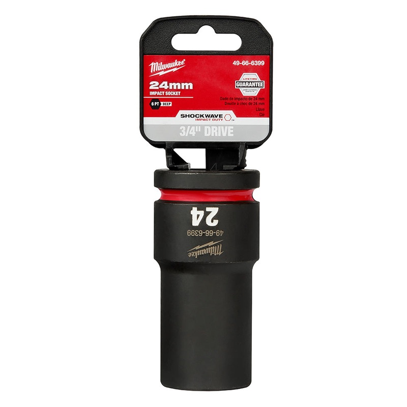MILWAUKEE SHOCKWAVE Impact Duty 3/4" Drive 24MM Deep 6 Point Socket