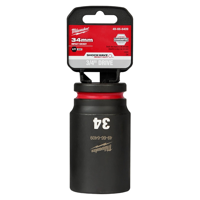 MILWAUKEE SHOCKWAVE Impact Duty 3/4" Drive 34MM Deep 6 Point Socket