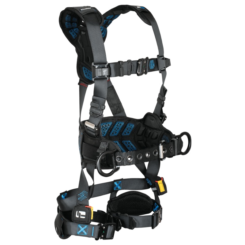 FALLTECH FT-ONE 3D Construction Belted Full Body Harness, Quick Connect Adjustments