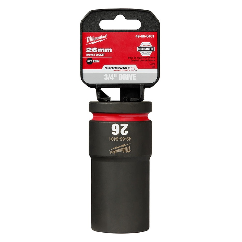 MILWAUKEE SHOCKWAVE Impact Duty 3/4" Drive 26MM Deep 6 Point Socket