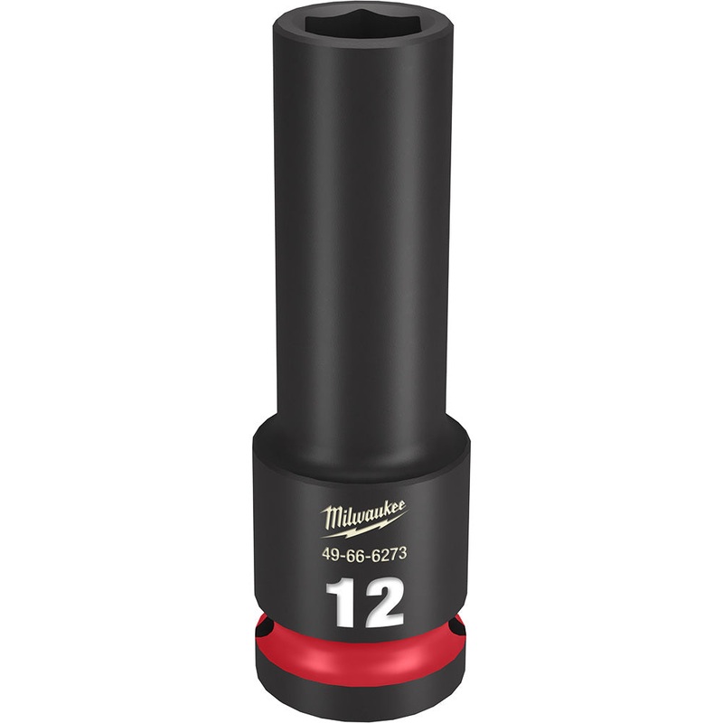 MILWAUKEE SHOCKWAVE Impact Duty 1/2" Drive 12MM Deep 6 Point Socket