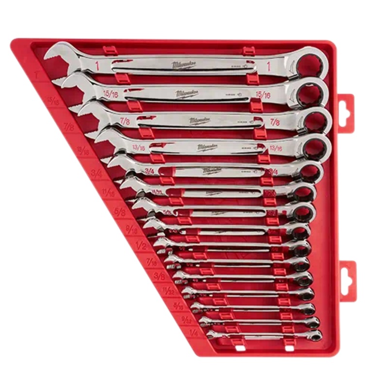 MILWAUKEE 15 PC. Ratcheting Combination Wrench Set - SAE