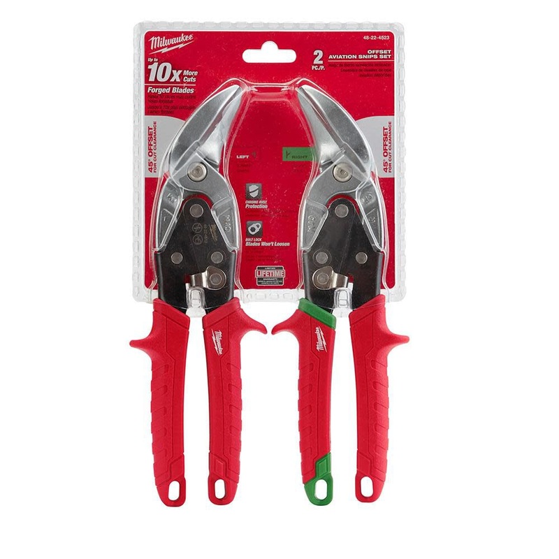 MILWAUKEE 2 PC. Offset Aviation Snip Set
