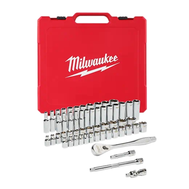 MILWAUKEE 56 PC. 3/8" Drive Ratchet & Socket Set - SAE & Metric