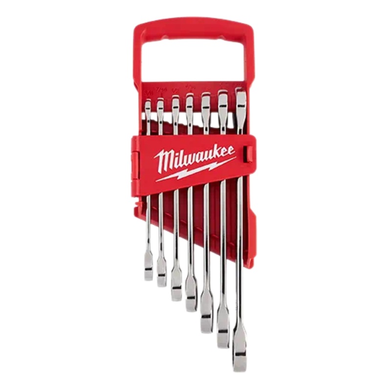 MILWAUKEE 7 PC. Ratcheting Combination Wrench Set - SAE