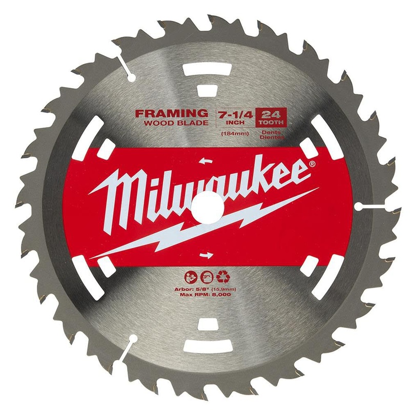 MILWAUKEE 7-1/4" 24T Circular Saw Wood Cutting Blade (10 PACK)