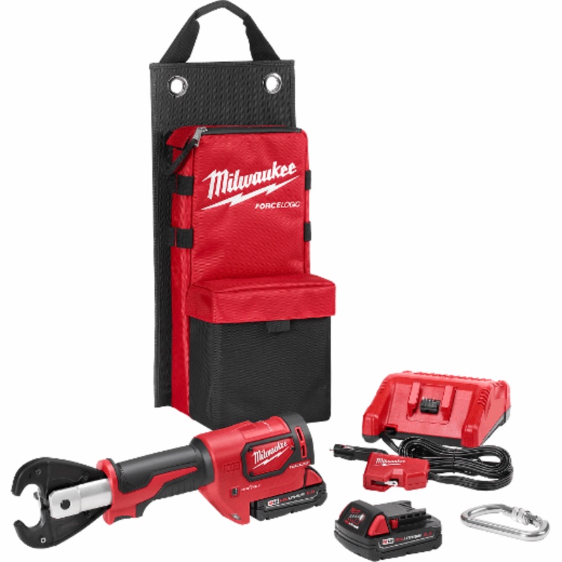 MILWAUKEE M18 FORCE LOGIC 6T Crimper Kit w/ D3 Grooves "Snub Nose"