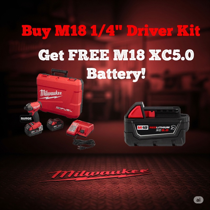 MILWAUKEE M18 FUEL SURGE 1/4" Hex Hydraulic Driver Kit