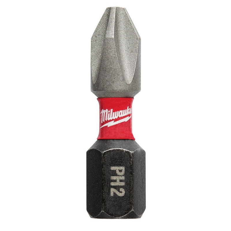 MILWAUKEE SHOCKWAVE Impact Phillips #2 Insert Bits (15 CONTRACTOR PACK)